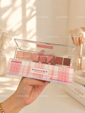 Phấn Mắt Peripera All Take Mood Palette #09 Oh My, Handful Peach