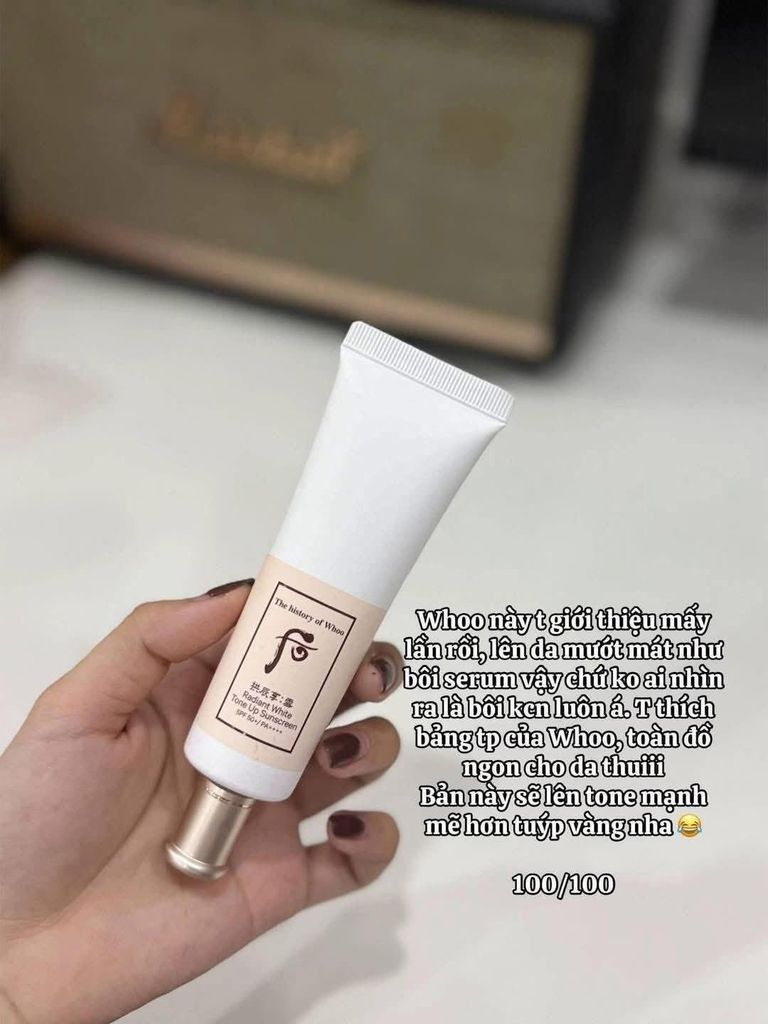Kem Chống Nắng Nâng Tone Whoo Radiant White Tone Up Sunscreen 50ml