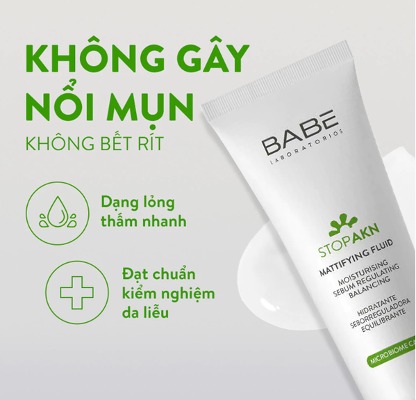 Kem dưỡng Babe Stop Akn Mattifying Moisture 50ml