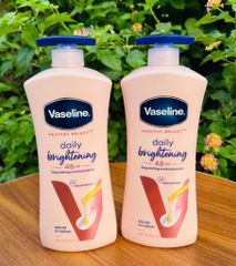Sữa Dưỡng Thể Vaseline Healthy Bright Daily Brightening 600ml (Hồng Nắp Xanh)