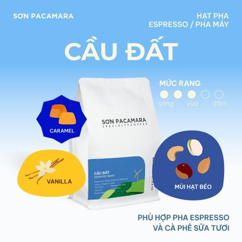 Cà Phê Espresso Gói Cầu Đất, 100% Specialty Coffee, Phù Hợp Cà Phê Sữa, Rang Vừa, Gói 250gr / 500gr