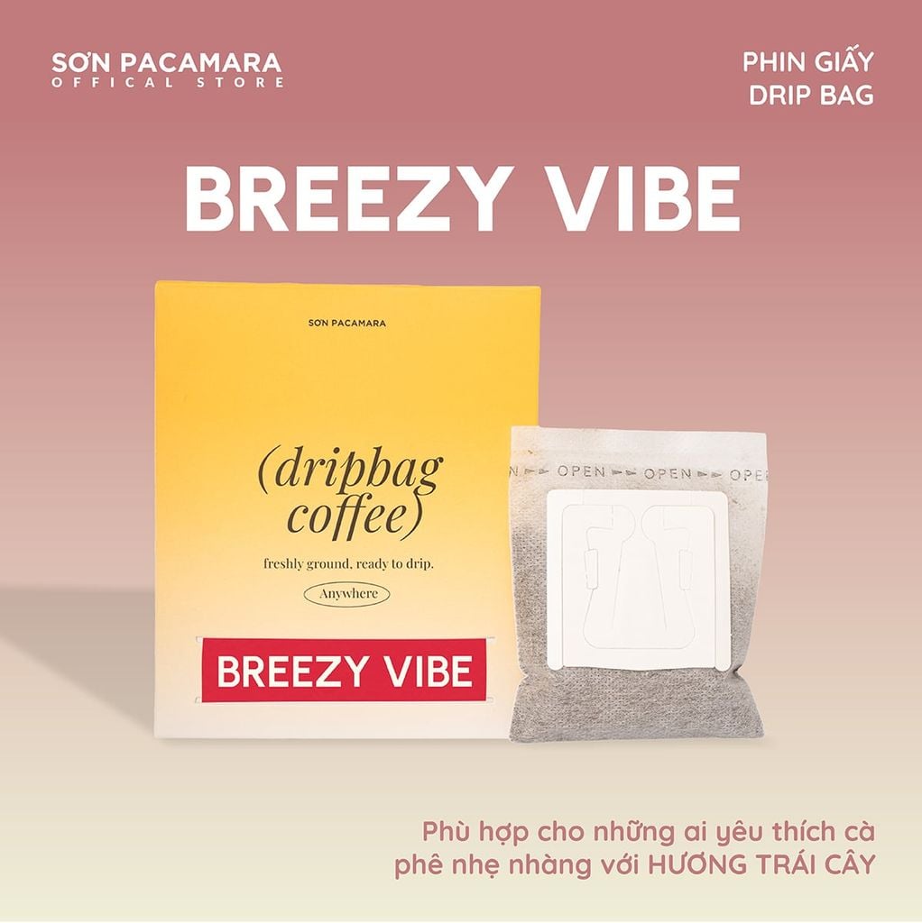 Cà Phê Phin Giấy DRIP BAG Sơn Pacamara Nhiều Hương Vị Khác Nhau, Xay Mới, Túi Lọc Tiện Lợi, Túi 14gr