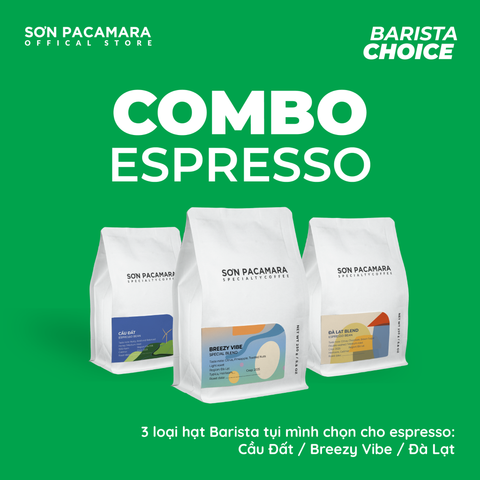 Combo 3 Gói Cà Phê Espresso, Barista Gợi Ý 3 Hương Vị Khác Nhau, Gói 250gr
