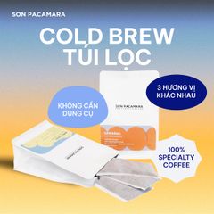 Cà Phê Cold Brew Túi Lọc Sơn Pacamara, Hương Vị Nhẹ Nhàng / Cân Bằng / Đậm Đà, Size 3 Túi / 7 Túi