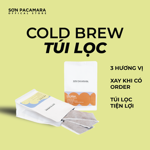 Cà Phê Cold Brew Túi Lọc Sơn Pacamara, Hương Vị Nhẹ Nhàng / Cân Bằng / Đậm Đà, Size 3 Túi / 7 Túi