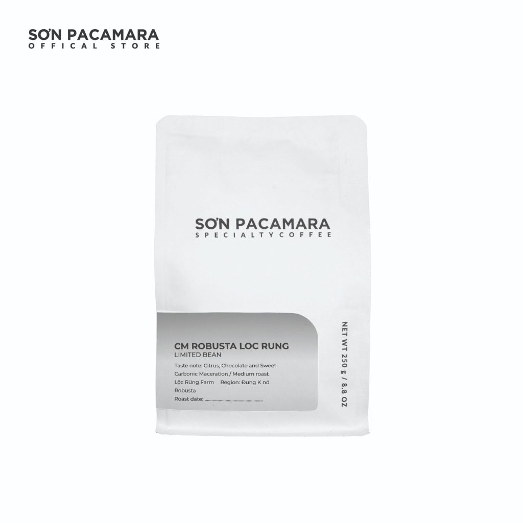 (Gói Giới Hạn) Cà Phê CM Robusta, Lộc Rừng, Rang Vừa, Hương Trái Cây Gói 100gr/250gr