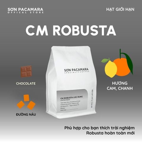 (Gói Giới Hạn) Cà Phê CM Robusta, Lộc Rừng, Rang Vừa, Hương Trái Cây Gói 100gr/250gr