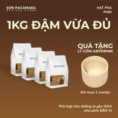 (Tiết kiệm 80K) Combo 1KG Đậm Vừa Đủ Gói 250gr/500gr - Phù Hợp Phin - 50% Arabica 50% Robusta, Rang Đậm