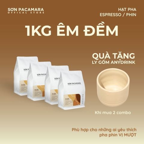 (Tiết kiệm 85K) Combo 1KG Êm Đềm Gói 250gr/500gr - Phù Hợp Phin - 100% Arabica Rang Đậm