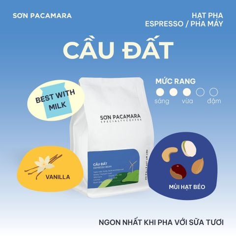 Cà Phê Espresso Gói Cầu Đất, 100% Specialty Coffee, Phù Hợp Cà Phê Sữa, Rang Vừa, Gói 250gr / 500gr