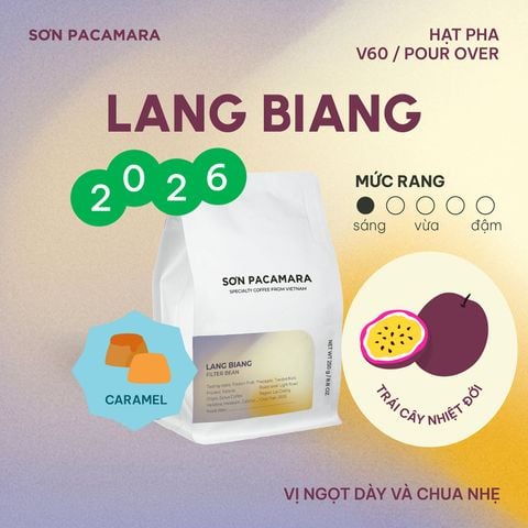 (New Crop 2026) Cà Phê Pour Over Gói Lang Biang, 100% Specialty Coffee Lạc Dương, Hương Trái Cây Nhiệt Đới, Rang Nhạt, Gói 250gr / 500gr