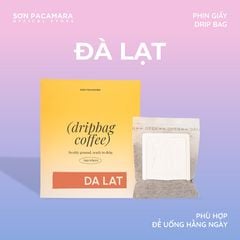 Cà Phê Phin Giấy DRIP BAG Sơn Pacamara Nhiều Hương Vị Khác Nhau, Xay Mới, Túi Lọc Tiện Lợi, Túi 14gr