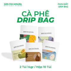 Cà Phê Phin Giấy DRIP BAG Sơn Pacamara Nhiều Hương Vị Khác Nhau, Xay Mới, Túi Lọc Tiện Lợi, Túi 14gr