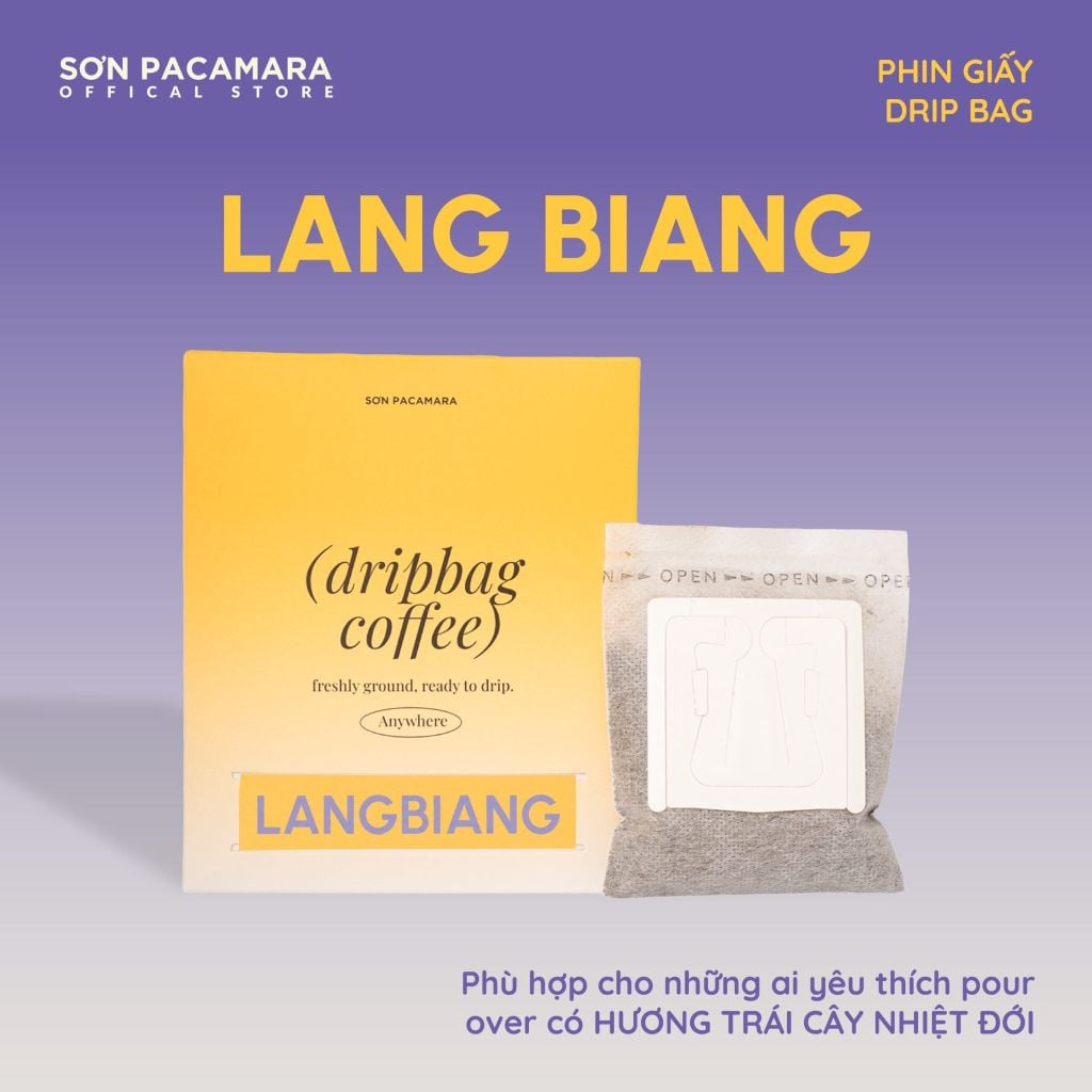 Cà Phê Phin Giấy DRIP BAG Sơn Pacamara Nhiều Hương Vị Khác Nhau, Xay Mới, Túi Lọc Tiện Lợi, Túi 14gr