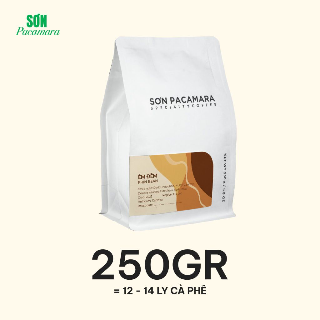 Cà Phê Pha Phin Gói Êm Đềm, 100% Arabica Chất Lượng Cao Đà Lạt, Rang Đậm, Chua Nhẹ Không Gắt, Gói 250gr/500gr
