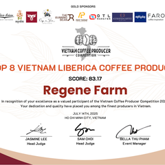 (Gói Giới Hạn) Cà Phê Liberica Sơn Pacamara, Regene Farm, Rang Sáng, Hương Trái Cây Gói 100gr/250gr