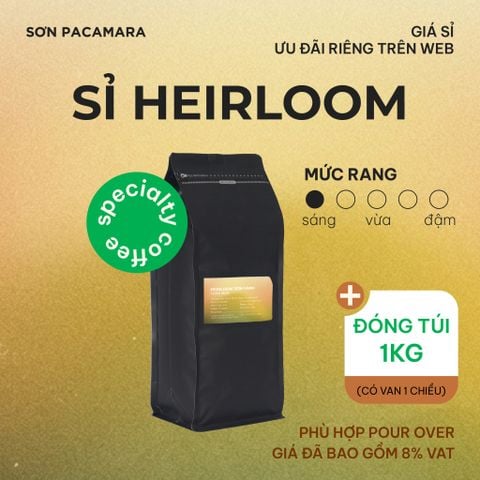 (Sỉ Giá Tốt) Cà Phê Heirloom Sơn Farm, Xay Theo Yêu Cầu, Đóng Gói 1kg
