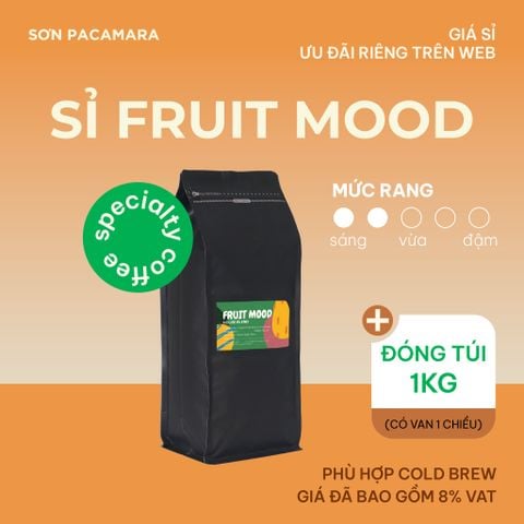 (Sỉ Giá Tốt) Cà Phê Fruit Mood, Xay Theo Yêu Cầu, Đóng Gói 1kg