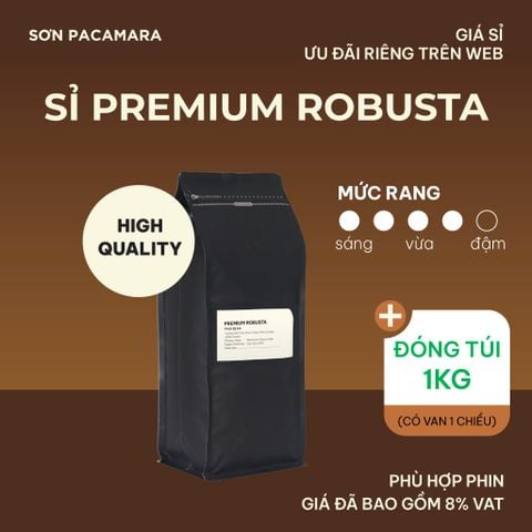 (Sỉ Giá Tốt) Cà Phê Premium Robusta, Xay Theo Yêu Cầu, Đóng Túi 1kg
