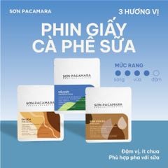 Cà Phê Phin Giấy Sơn Pacamara Phù hợp Cà Phê Sữa, 3 Hương Vị, Vị Đầm, Túi 14gr / Hộp 10 Túi