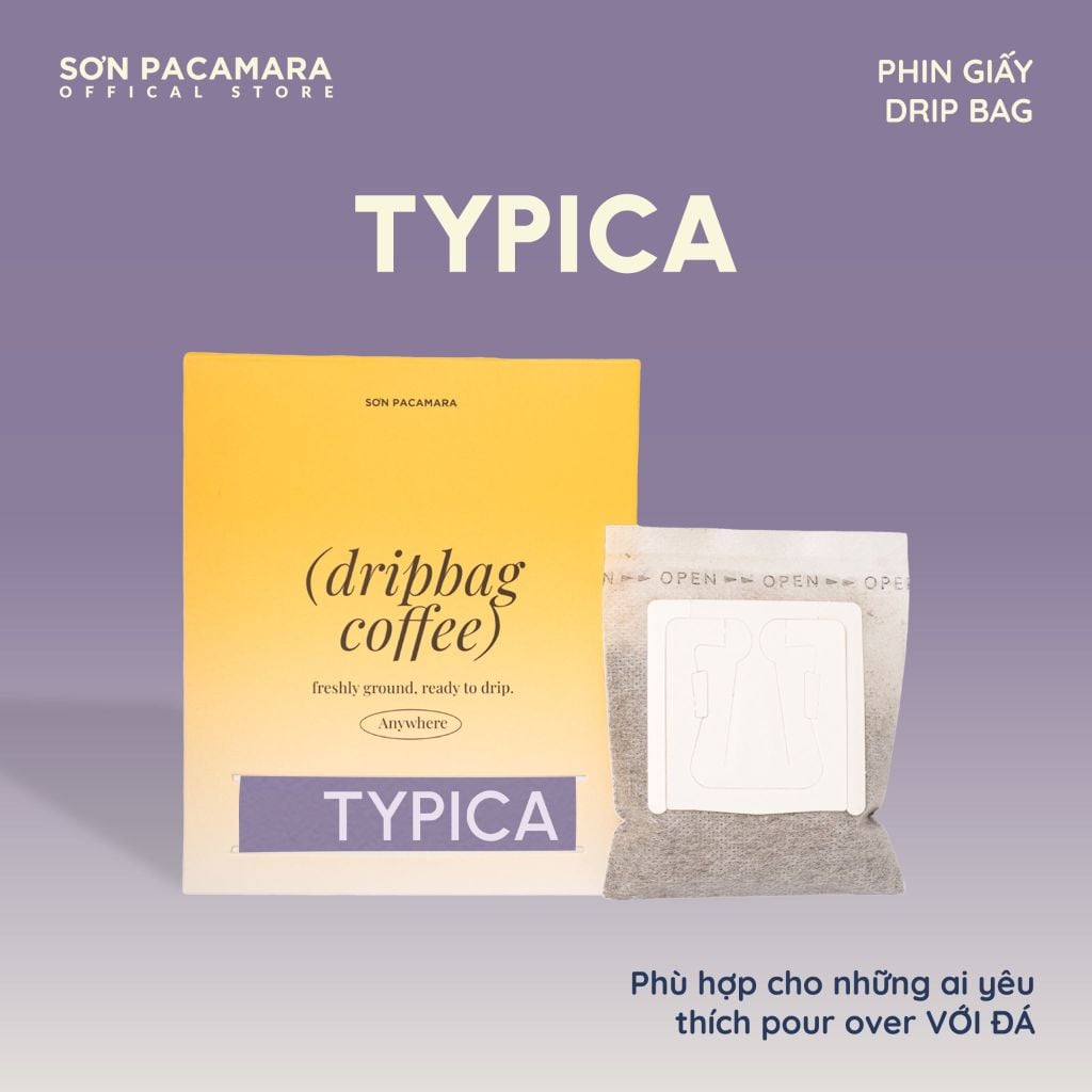 Cà Phê Phin Giấy DRIP BAG Sơn Pacamara Nhiều Hương Vị Khác Nhau, Xay Mới, Túi Lọc Tiện Lợi, Túi 14gr