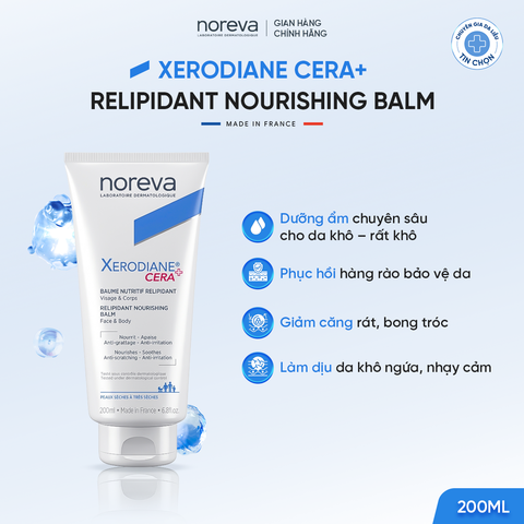  Kem Dưỡng Ẩm Phục Hồi Da Noreva Xerodiane CERA+ Relipidant Nourishing Balm 200ml 