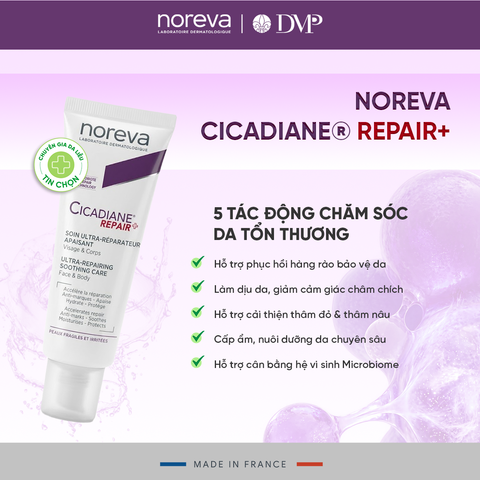  Kem Dưỡng Noreva Cicadiane Repair+ 40ML – Làm Dịu, Phục Hồi Da Sau Peel, Laser 