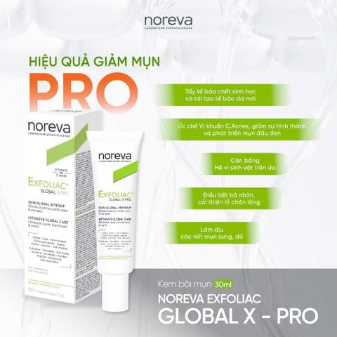  Noreva Exfoliac Global X-Pro 30ml Cho Da Dầu Mụn 