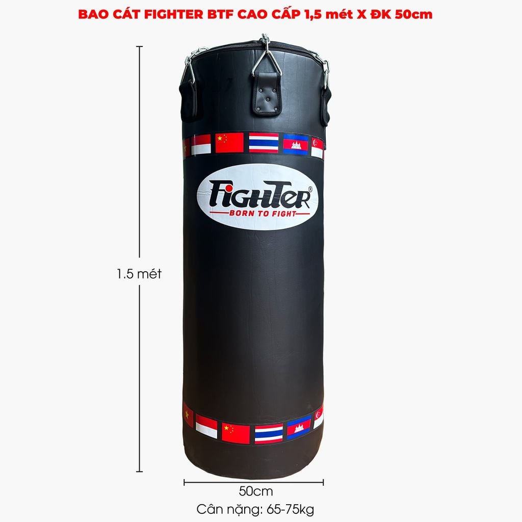 Bao cát Fighter BTF khổng lồ 1.5 mét, đường kính 50cm