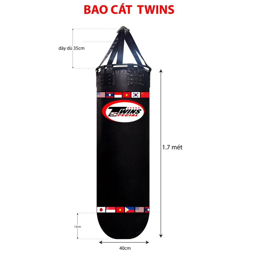 Bao Cát Twins 1.7 mét x đường kính 40cm
