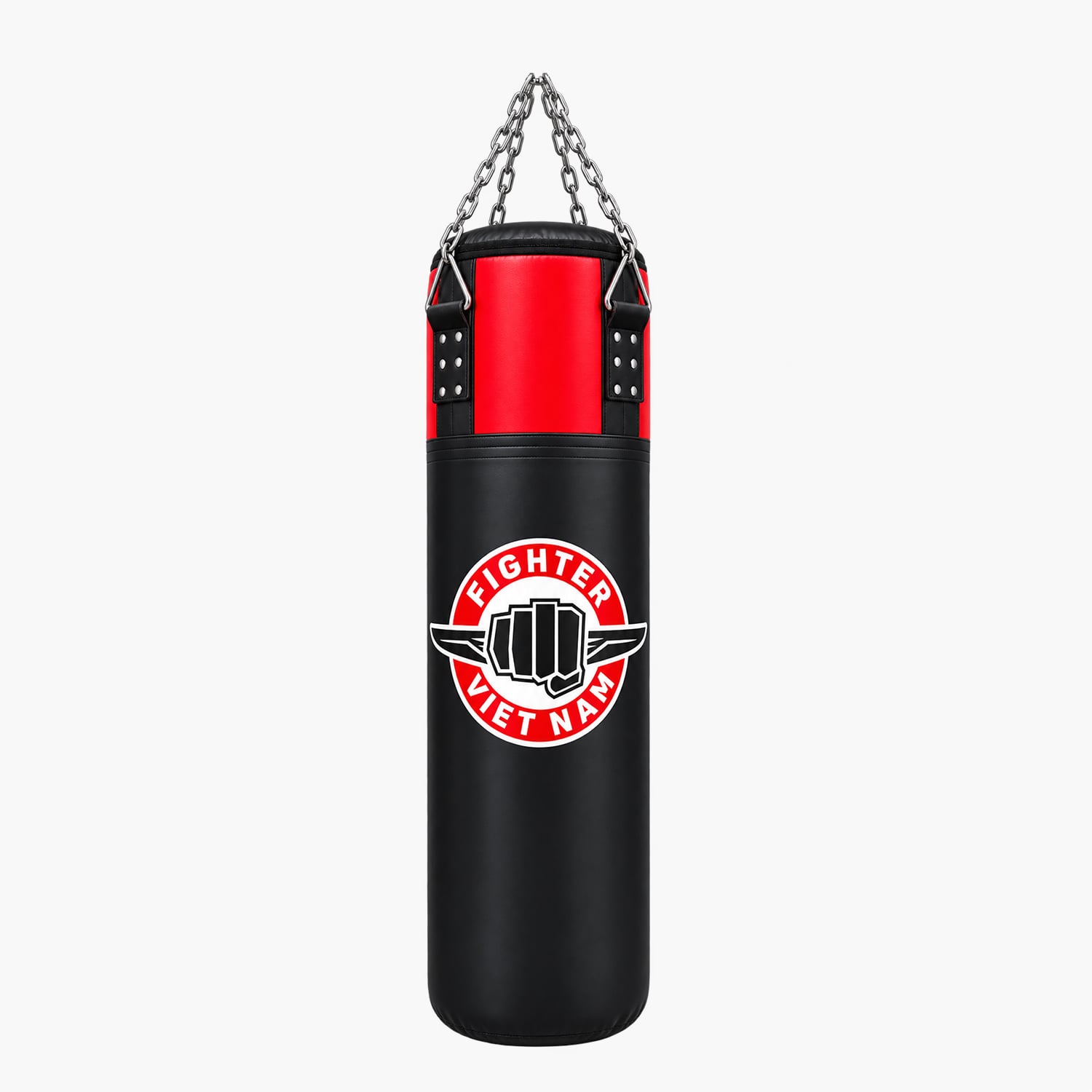 Bao đấm Fighter PT, 0.8 mét - 1.0 mét - 1.2 mét (Đỏ - Đen)