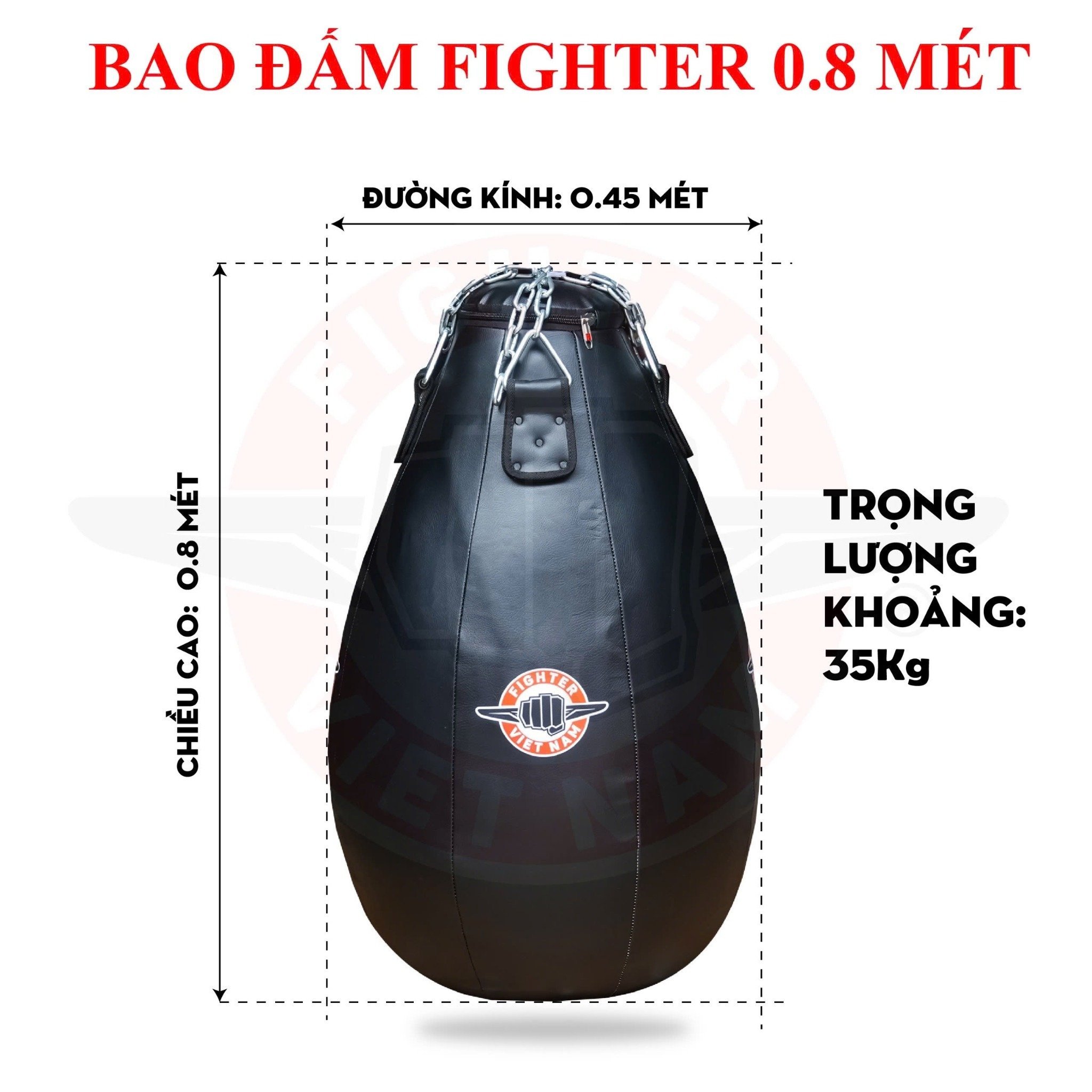 Bao Đấm Fighter 0.8 mét & 1.0 Mét