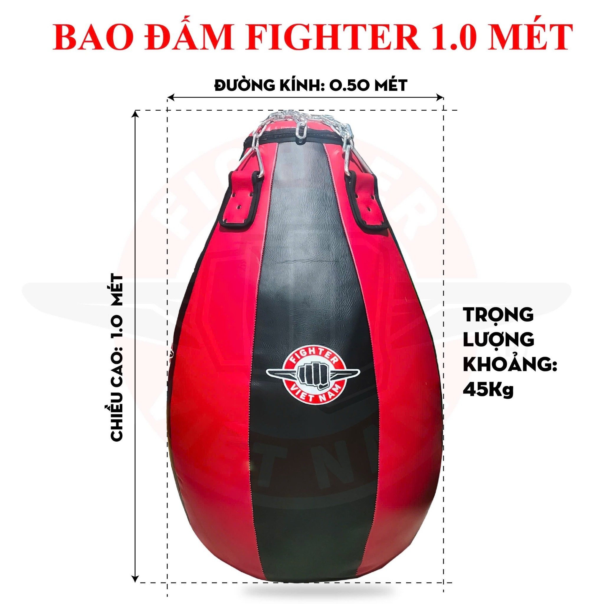 Bao Đấm Fighter 0.8 mét & 1.0 Mét