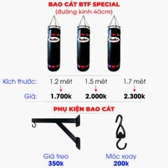 Bao Cát Fighter BTF Special đường kính 40cm & 50cm