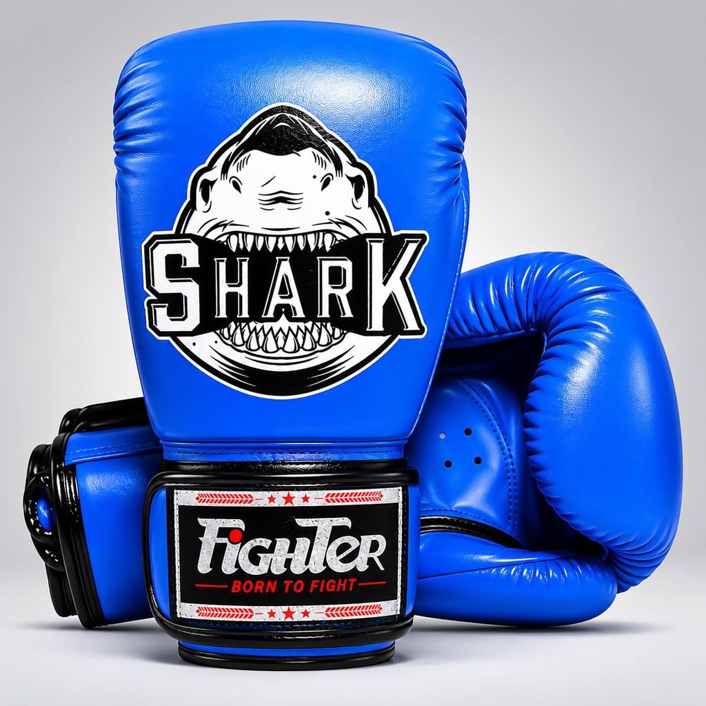 Găng Fighter Shark - Xanh, Đỏ, Đen