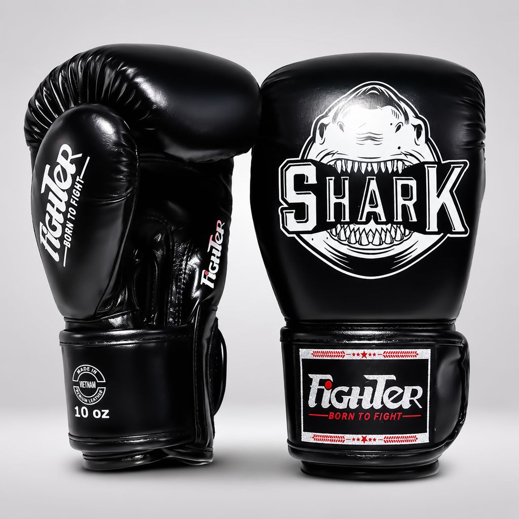Găng Fighter Shark - Xanh, Đỏ, Đen