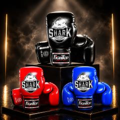 Găng Fighter Shark - Xanh, Đỏ, Đen