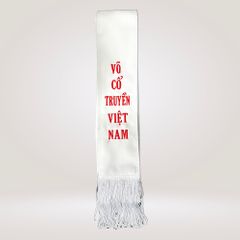 Đai Trắng Võ Sư Có Tua - Thêu Võ Cổ Truyền Việt Nam