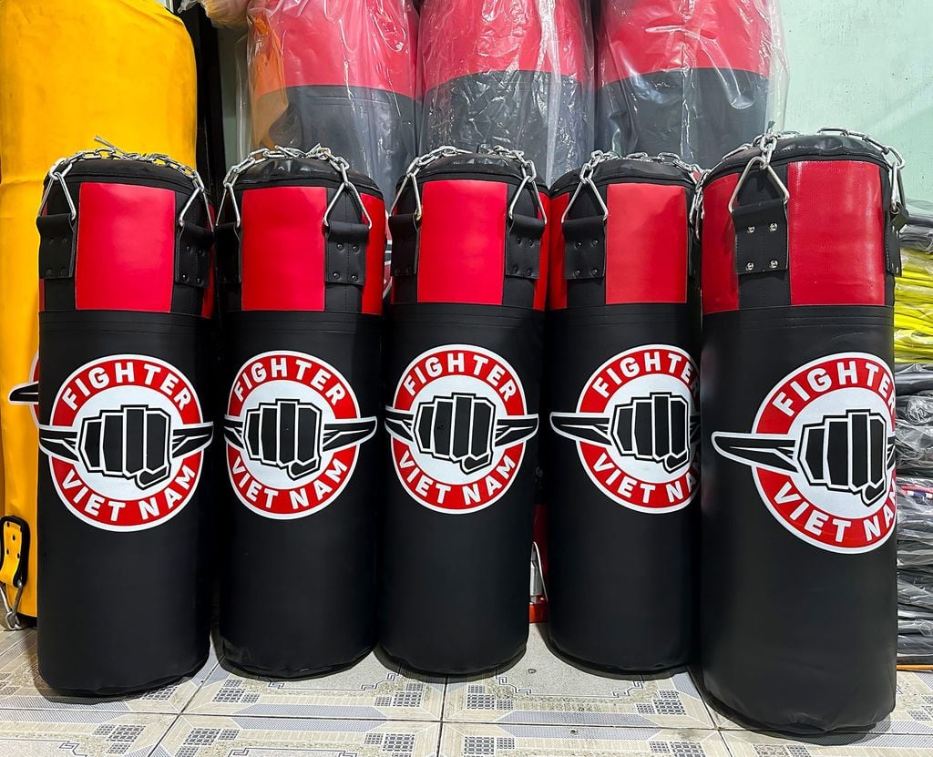 Bao Cát Fighter PT 0.8 mét, 1.0 mét, 1.2 mét | Đỏ - Đen