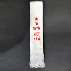 Đai Trắng Võ Sư Có Tua - Thêu Võ Cổ Truyền Việt Nam