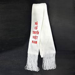 Đai Trắng Võ Sư Có Tua - Thêu Võ Cổ Truyền Việt Nam