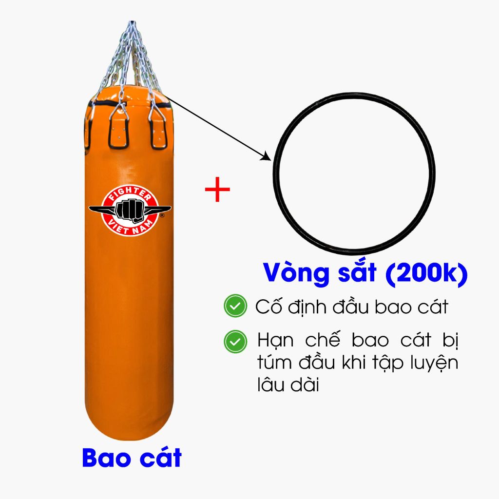 Bao Cát Fighter Cao Cấp, đường kính 40cm (1.2m, 1.5m, 1.7m)