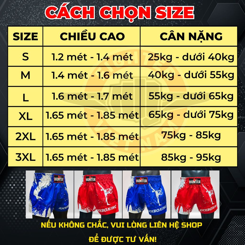 Quần Kick Hunter K1 - Xanh, Đỏ