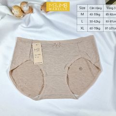 Quần Lót Nữ Cotton Kháng Khuẩn MB 8206  Cotton Sạch Chống Hằn, Không Ren