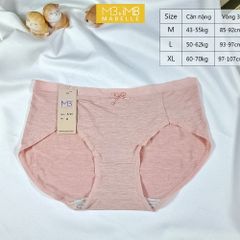 Quần Lót Nữ Cotton Kháng Khuẩn MB 8206  Cotton Sạch Chống Hằn, Không Ren