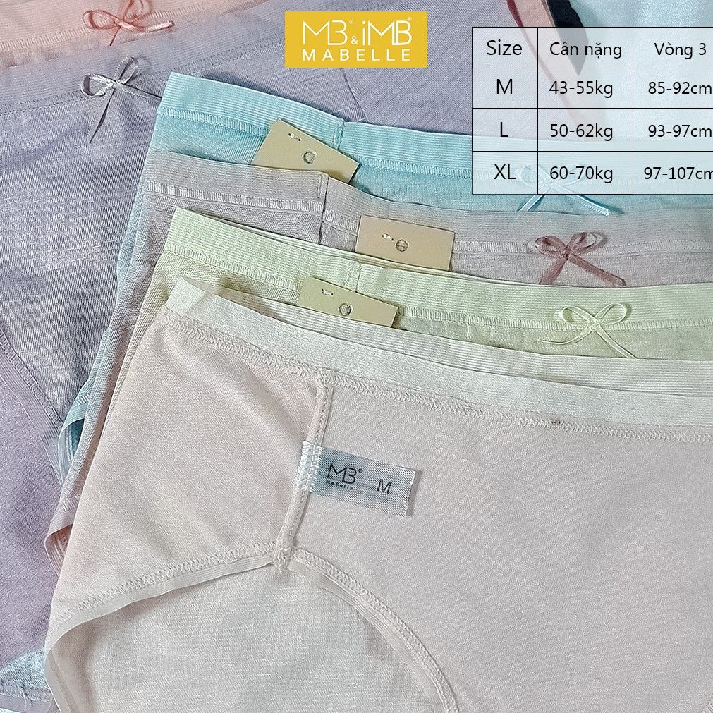 Quần Lót Nữ Cotton Kháng Khuẩn MB 8206  Cotton Sạch Chống Hằn, Không Ren