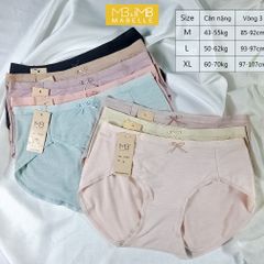 Quần Lót Nữ Cotton Kháng Khuẩn MB 8206  Cotton Sạch Chống Hằn, Không Ren