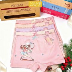 Quần Lót Bé Gái 9966 Cotton Sạch An Toàn – Quần Chip Học Sinh Chống Hằn, Chống Tuột, Co Giãn Êm Mềm