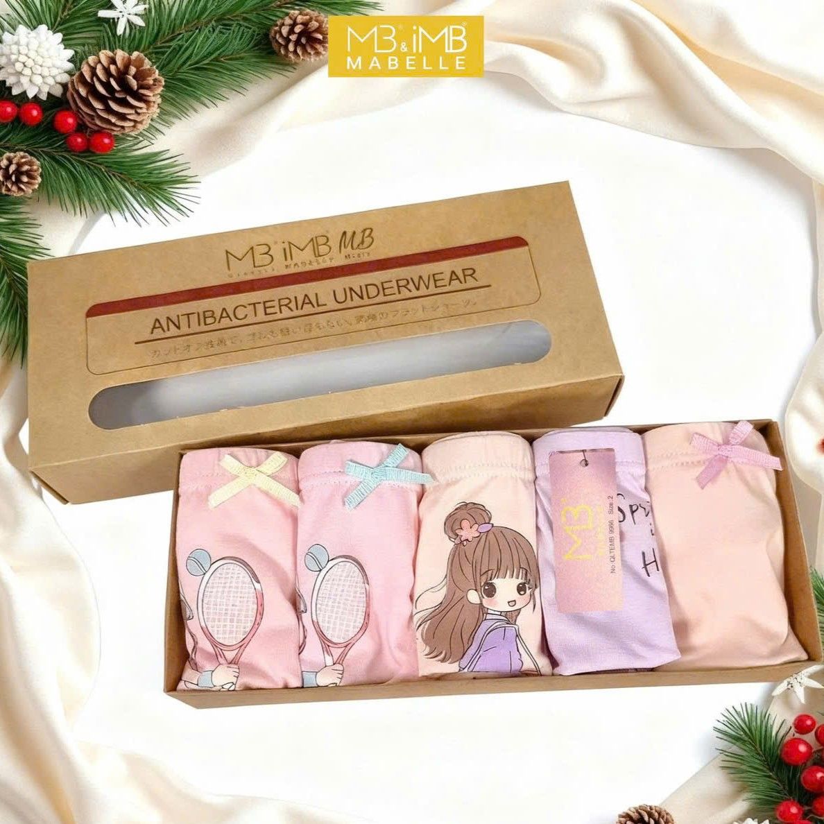 Quần Lót Bé Gái 9966 Cotton Sạch An Toàn – Quần Chip Học Sinh Chống Hằn, Chống Tuột, Co Giãn Êm Mềm