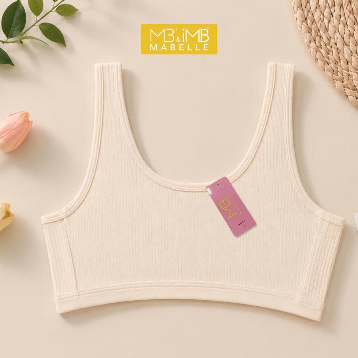 Áo Bra Học Sinh MB N9508 | Áo Lót Cài Sau Cotton Cao Cấp, Mút Liền Chống Xô